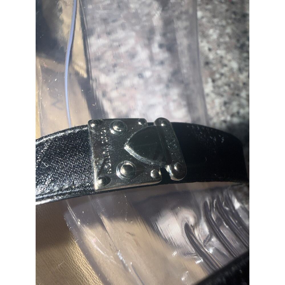 Louis Vuitton Strappy Monogram Satin Sparkle Leather Block Heel Sandals EU 39.5 - Picture 12 of 16